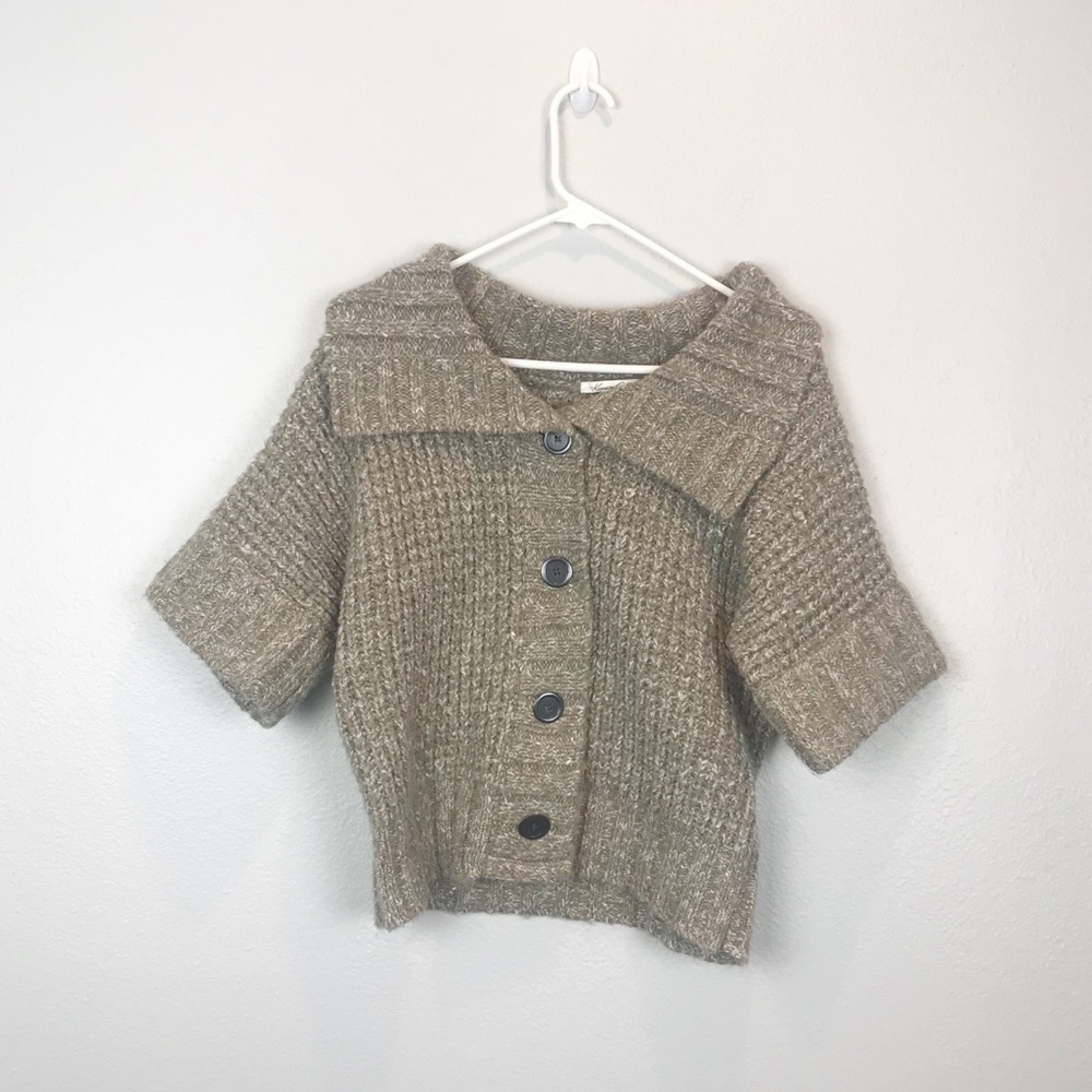 Kenneth Cole Short Sleeve Button Down Sweater